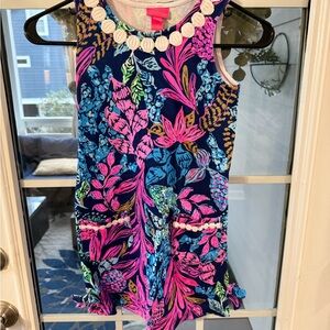 Girls Calypso Coast print size Medium shift dress